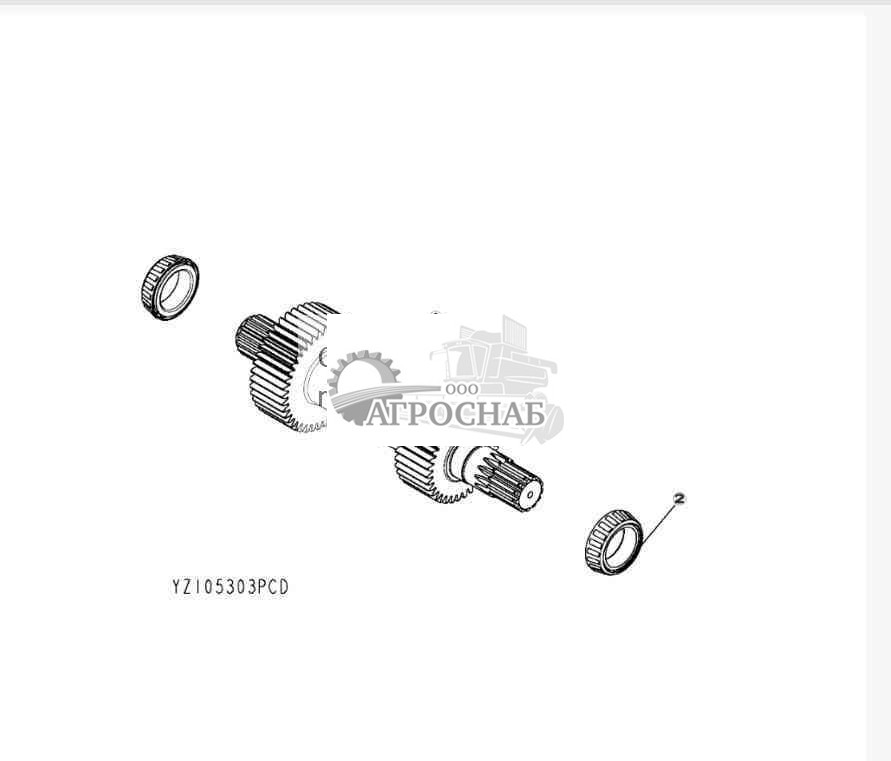 YZ105303 Вал первой ступени в сборе 